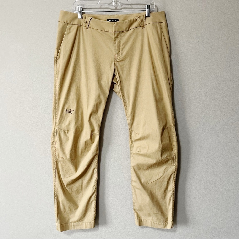 Arc'Teryx Women's Size 14 A2B Chino Pant Khaki Trim Fit Straight Leg Reflective - Picture 2 of 14